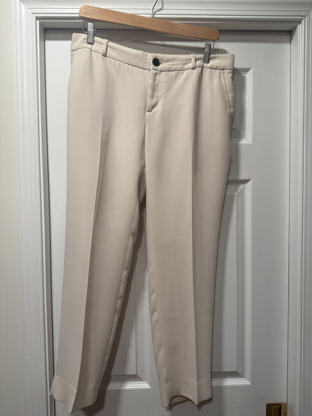 Banana Republic Cream Crop Trouser